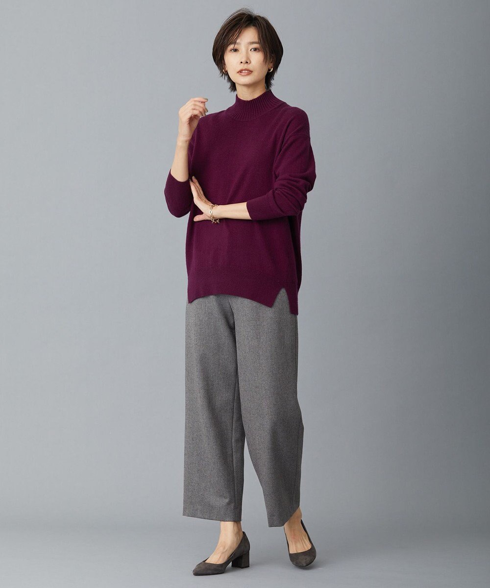 J.PRESS LADIES クラシカルツイード＆ヘリンボン セミワイド パンツ 