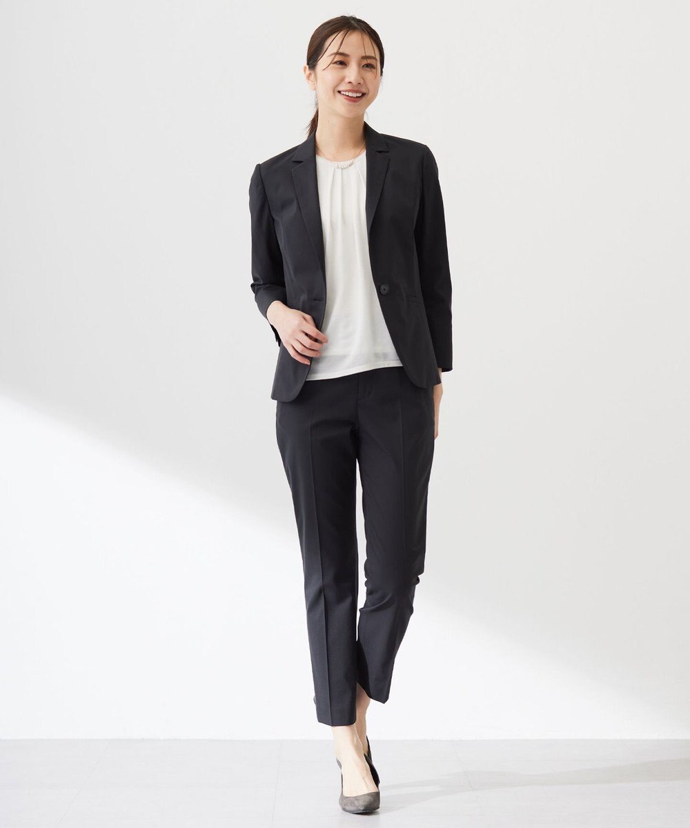 J.PRESS LADIES 【セットアップ対応・洗える・撥水・防汚】コットンFITTYシャーク テーラード ジャケット 