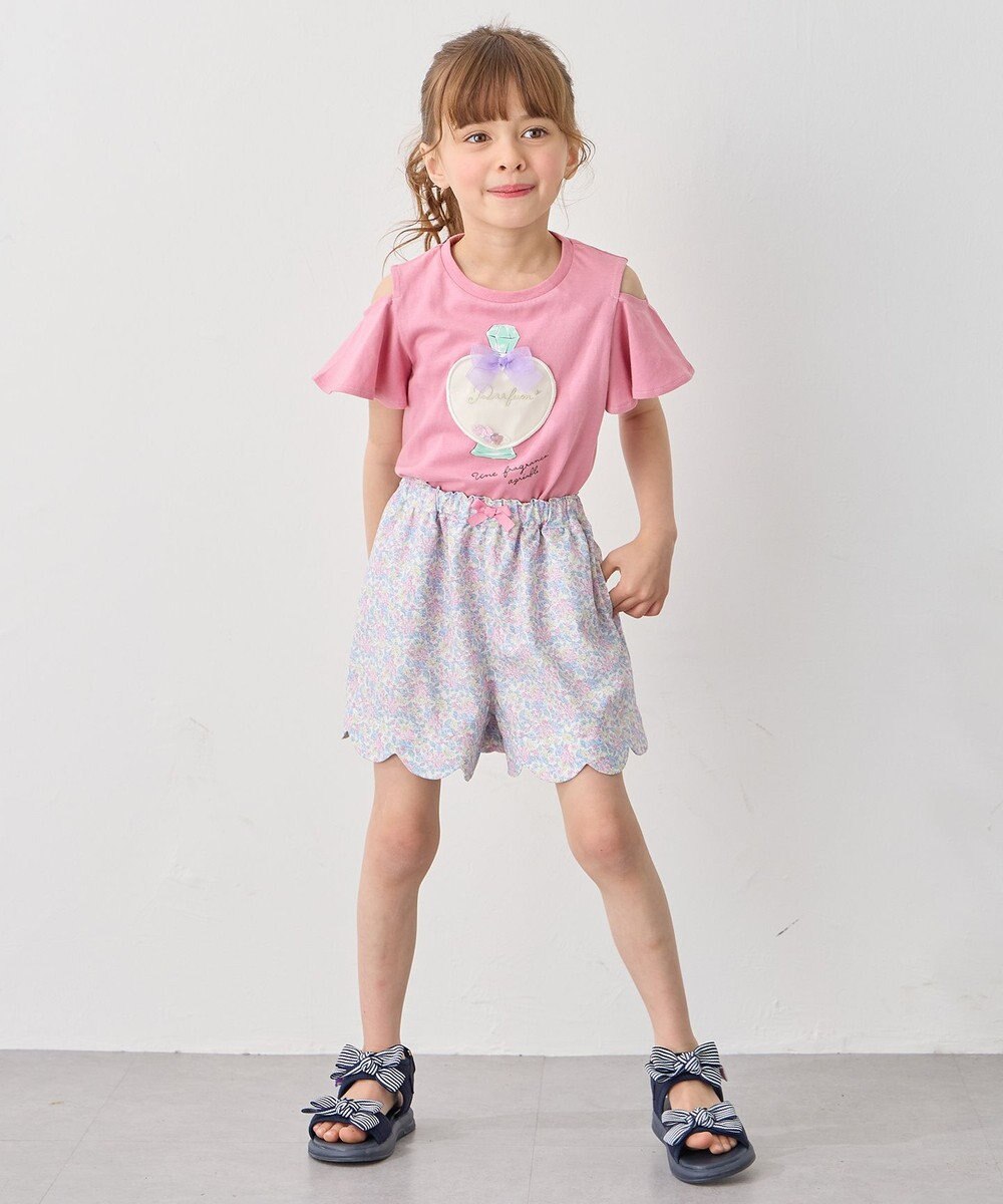 ANY KIDS 接触冷感 しろくま オフショルダー Tシャツ 