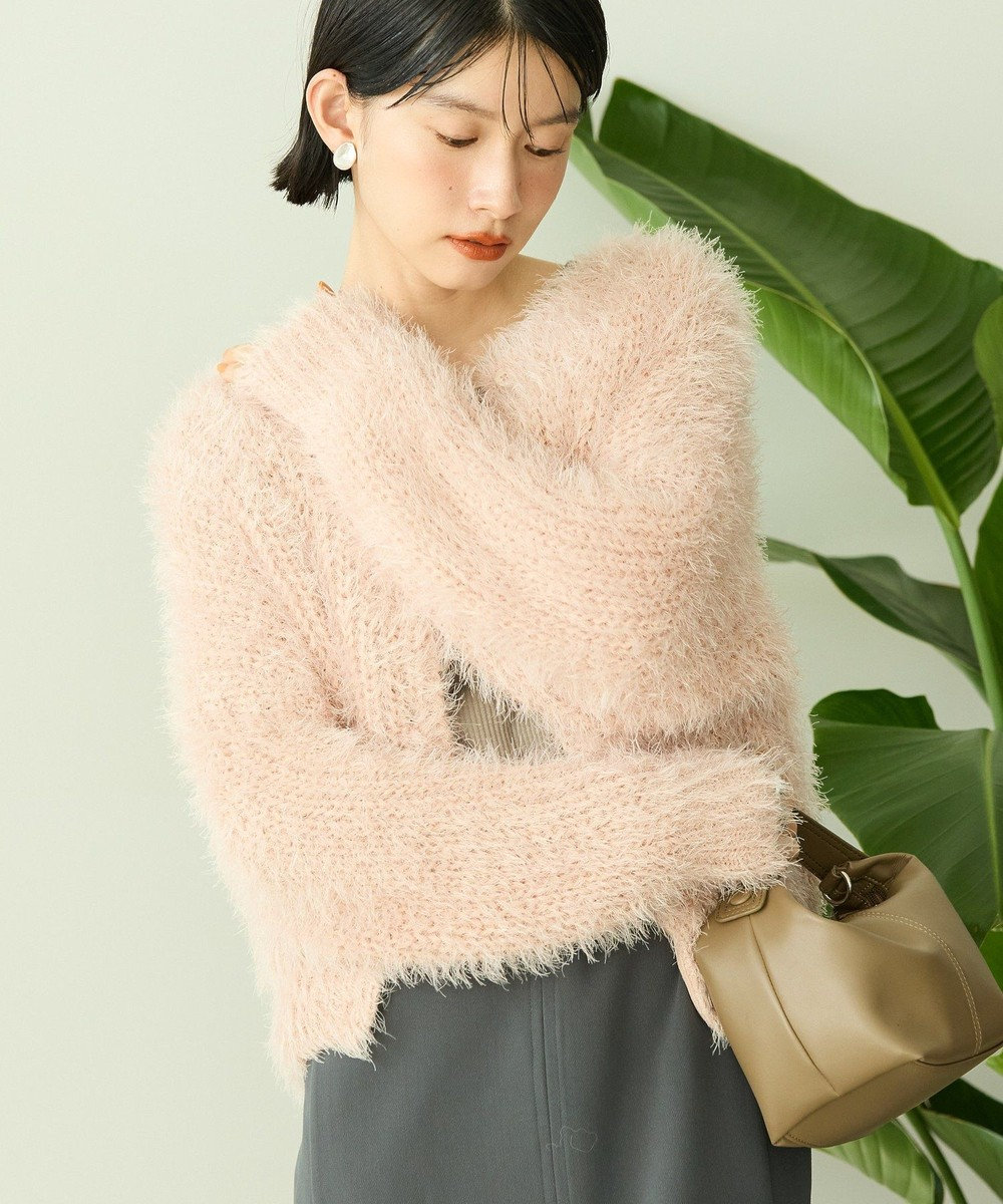 AMERICAN HOLIC シャギーニットクルーネックカーディガン 