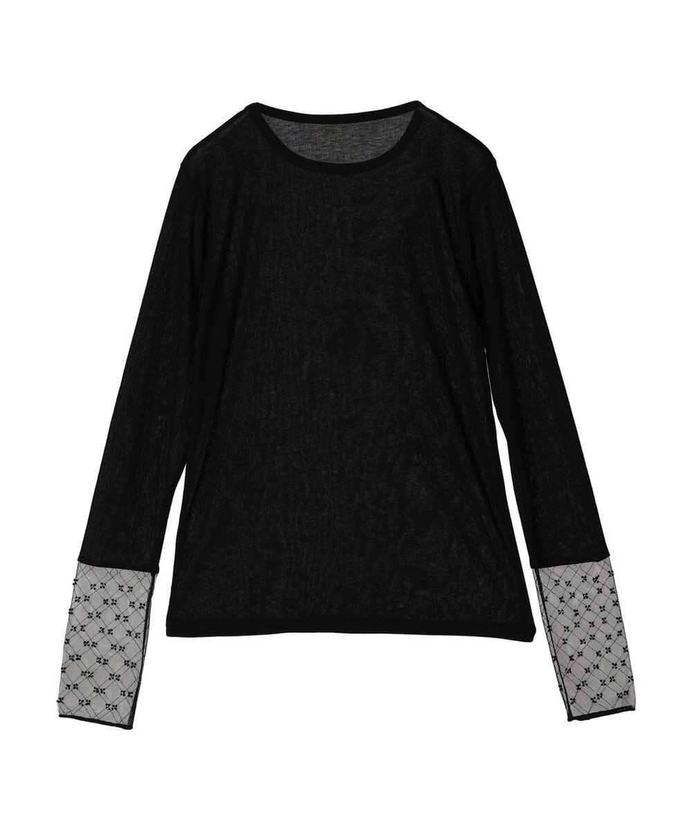 earth music&ecology チュールビジュープルオーバー 