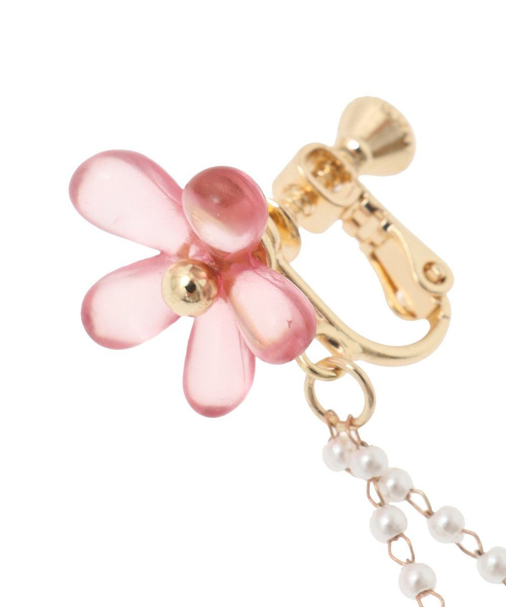 Maison de FLEUR クリアフラワーイヤリング 