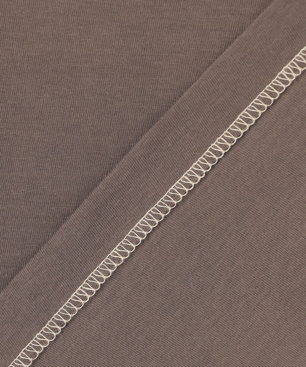 BEIGE， 【洗える】VERONICA / カラーステッチ半袖クルーネックＴシャツ 