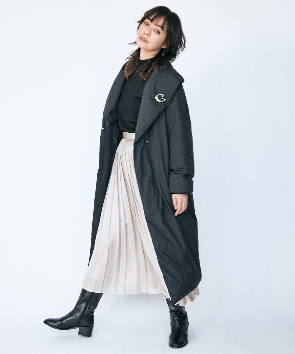 ICB 【洗える】レザーライクプリーツ スカート 