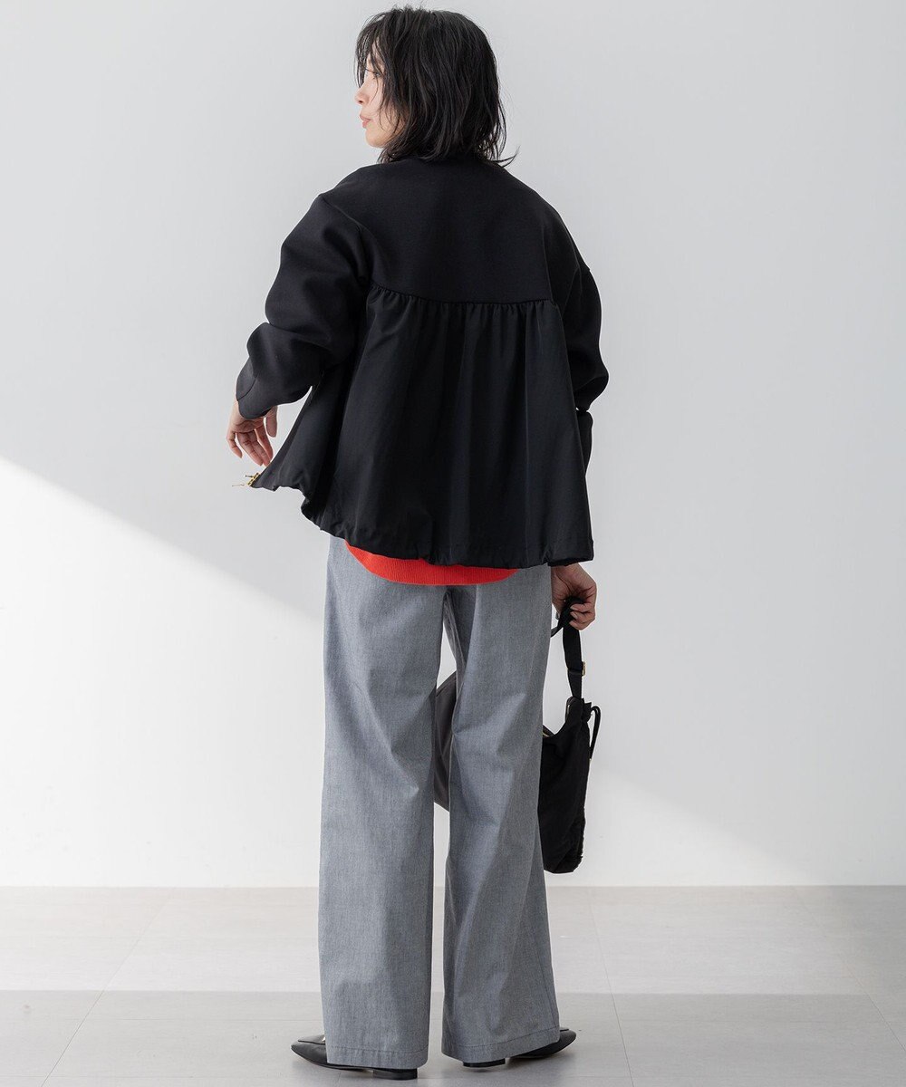 23区 【洗える】コットンエアー ギャザー ライトアウター 