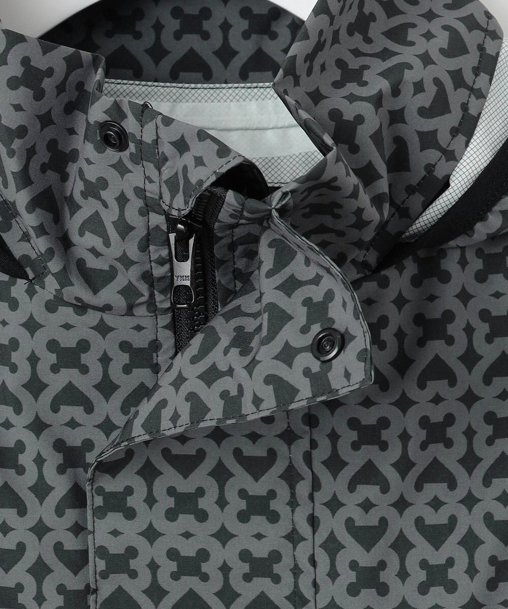 23区GOLF 【MEN】モノグラム レインブルゾン 2WAYストレッチ 透湿防水 防風 撥水 ポケッタブル 