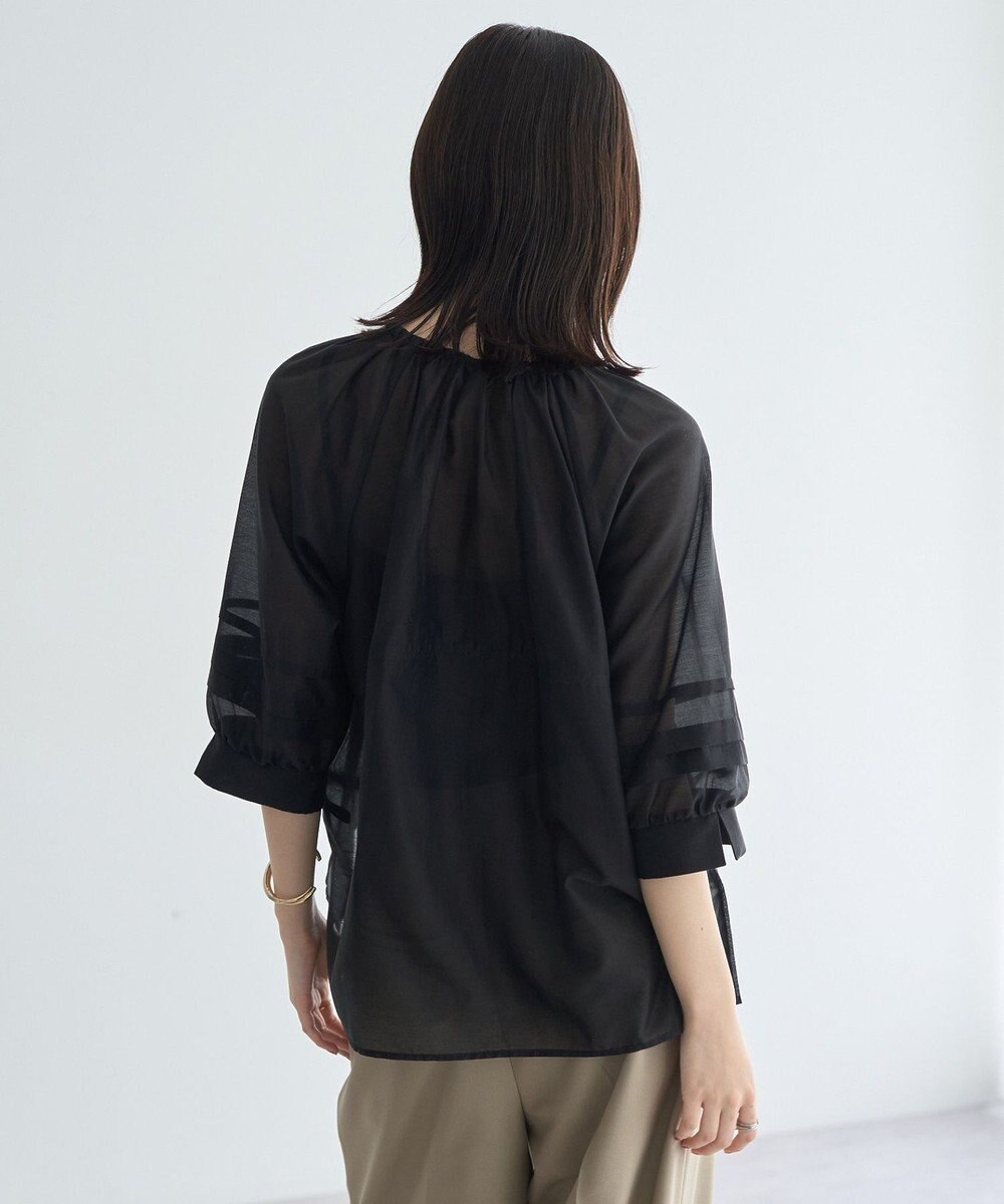 YECCA VECCA タックスリーブシアーシャツ 