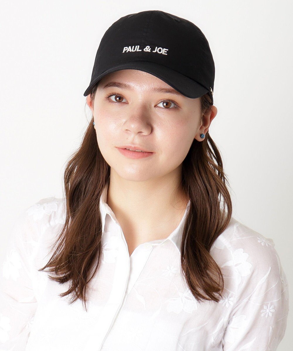 MOONBAT PAUL&JOE ACCESSOIRES(ポール&ジョー）ロゴ入り 深キャップ 帽子 ネコチャーム付 UVカット 