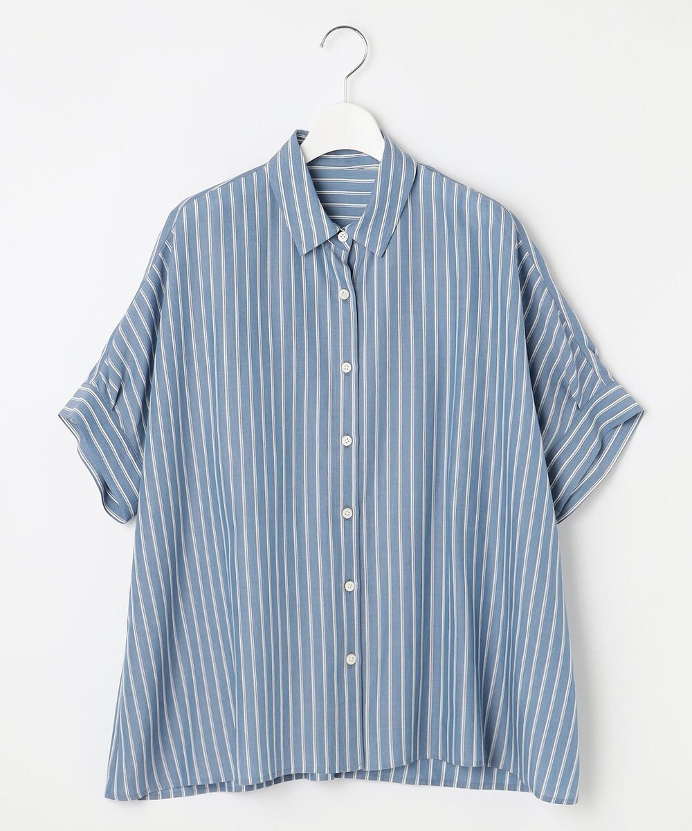 自由区 S 【接触冷感・UVケア・抗菌防臭・洗える】リヨセルポプリン ブラウス 