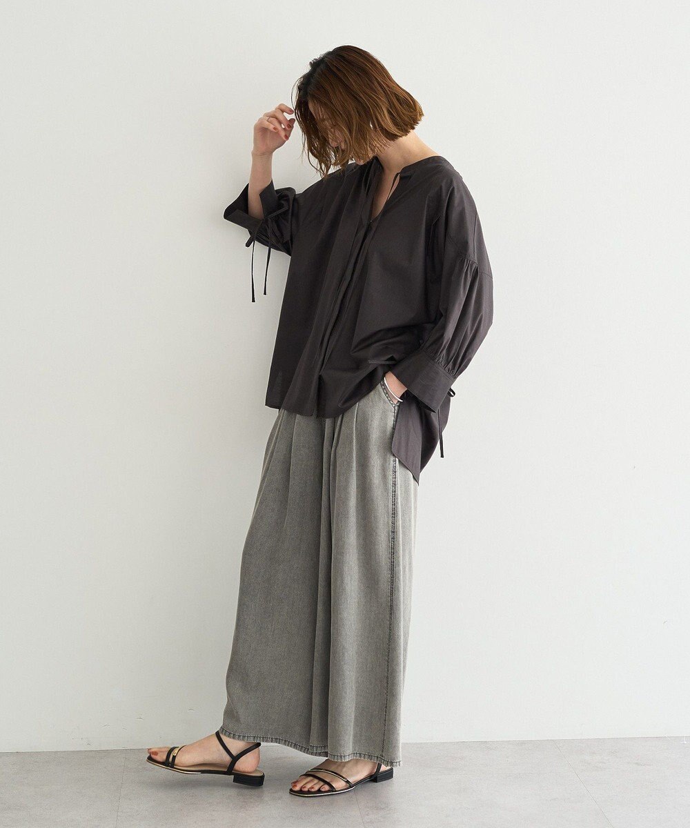 YECCA VECCA 【ORGABITS】5分袖スキッパーシャツ 