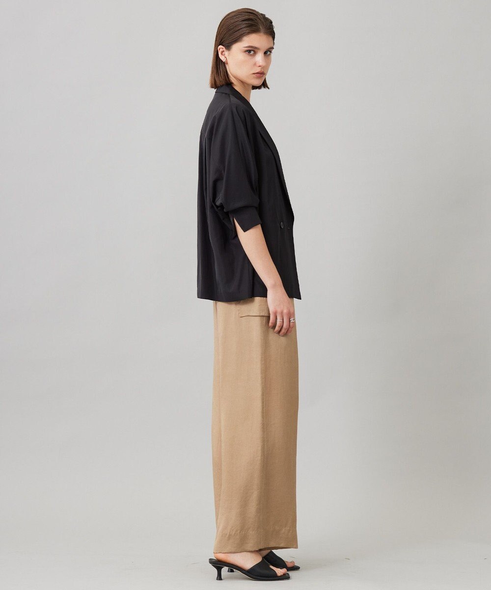 ICB 【接触冷感・UVケア・速乾・洗える】シルクエステルタフタ ブラウスジャケット 