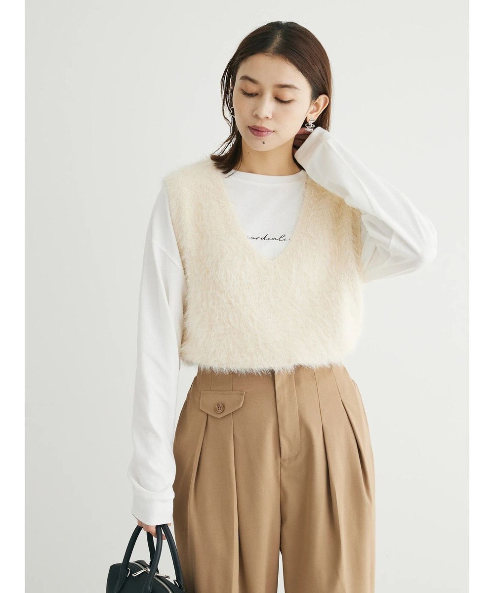 Green Parks ・Ｐｅｔｉｔ　Ｆｌｅｕｒ　シャギーニットベスト 