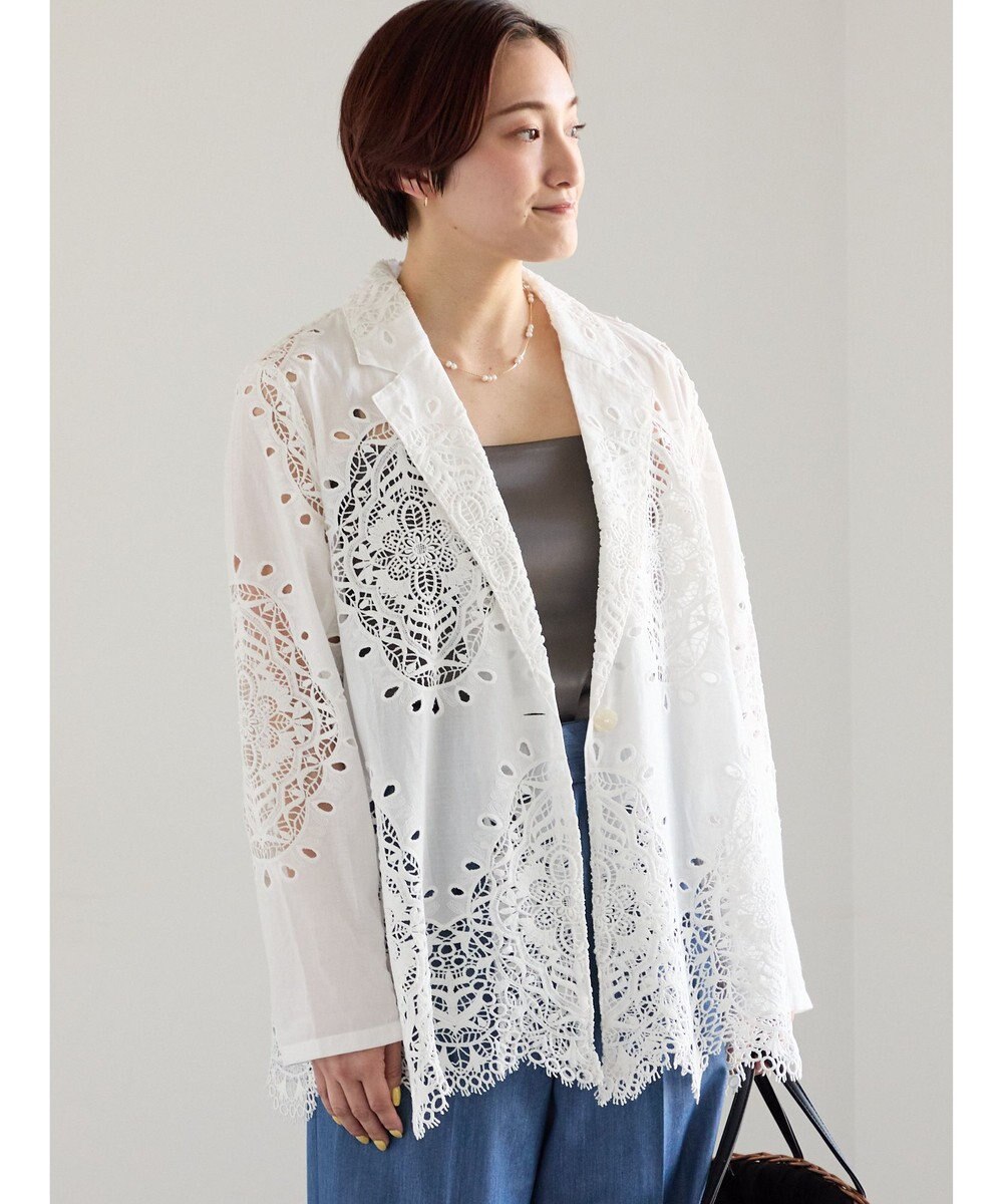 Te chichi ケミカルレースコットンジャケット 