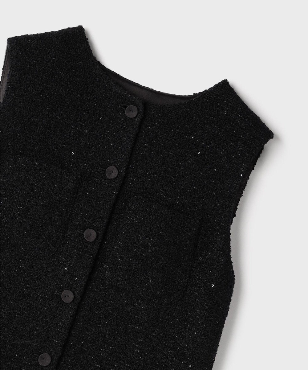 GRACE CONTINENTAL チュールコンビツイードワンピース 