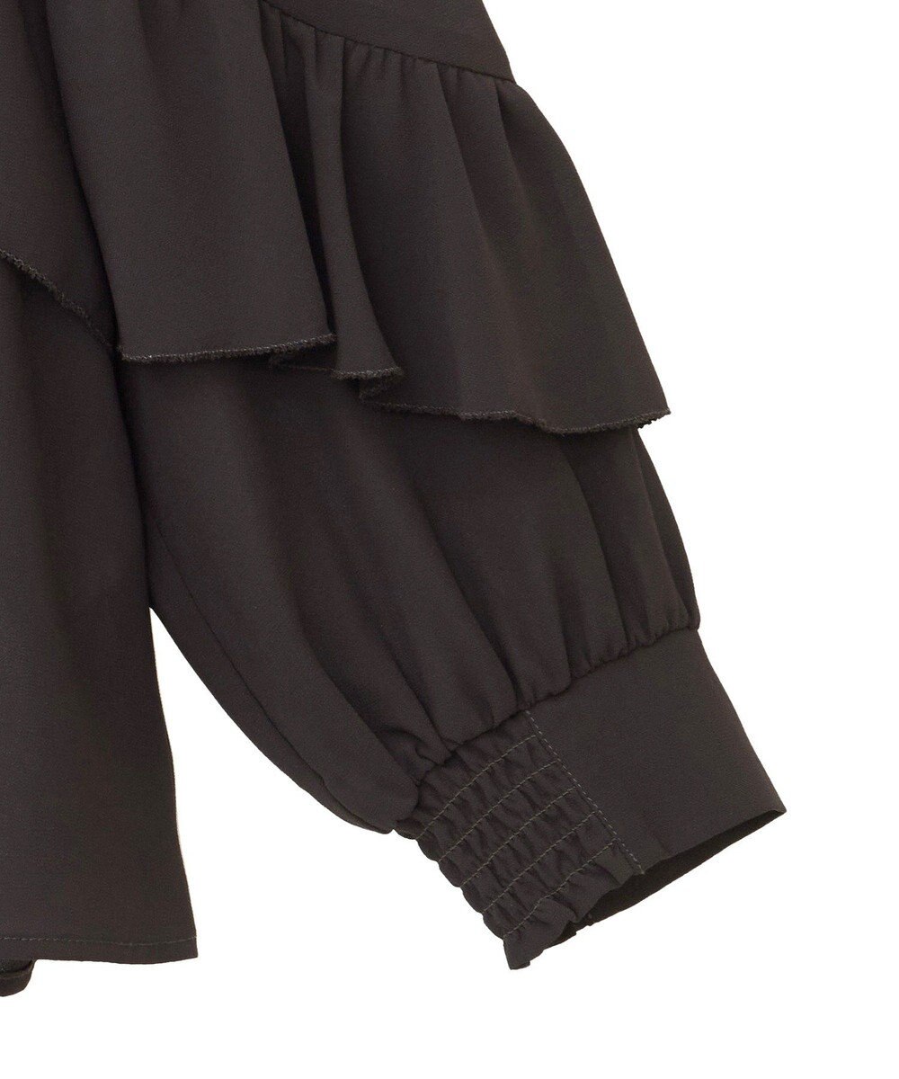 YECCA VECCA シアーラッフルブラウス 