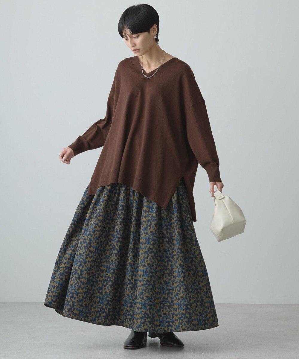 AMERICAN HOLIC バイパチＶネックロングニットプルオーバー 