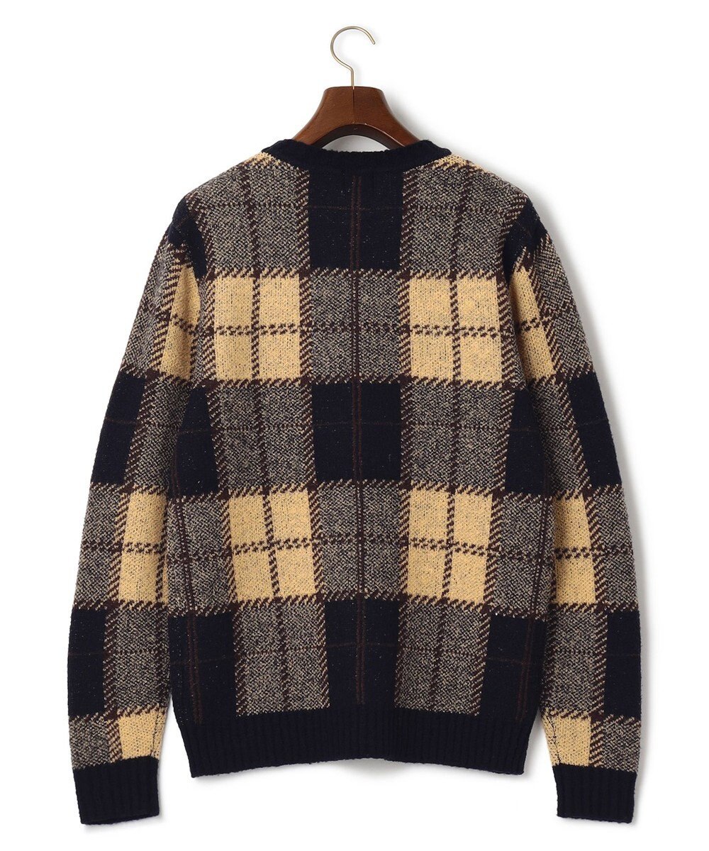 J.PRESS MEN ブークレジャガード ブラックウォッチクルー ニット 