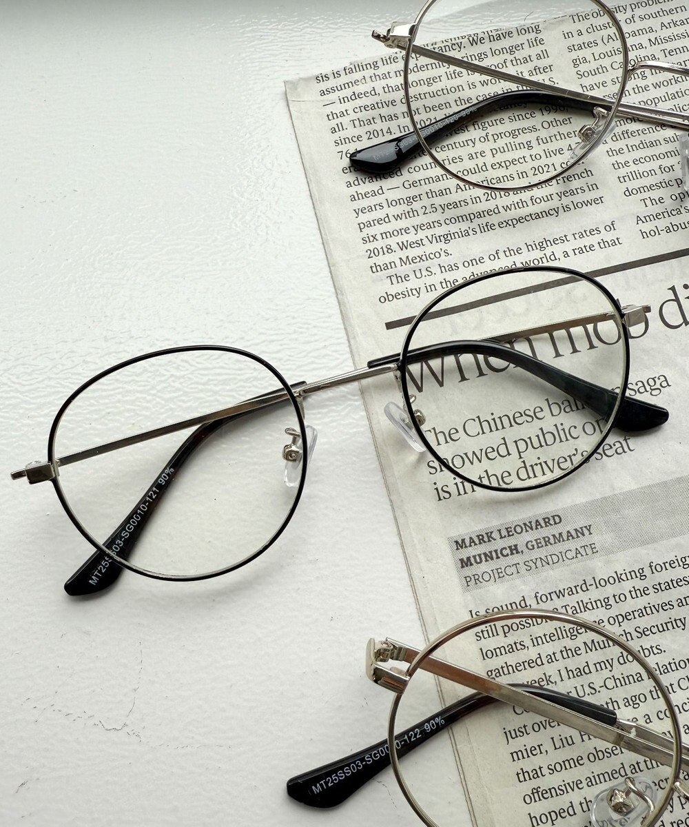 WEGO 【ユニセックス着用ITEM】メタルレームクリアレンズアイウェア 