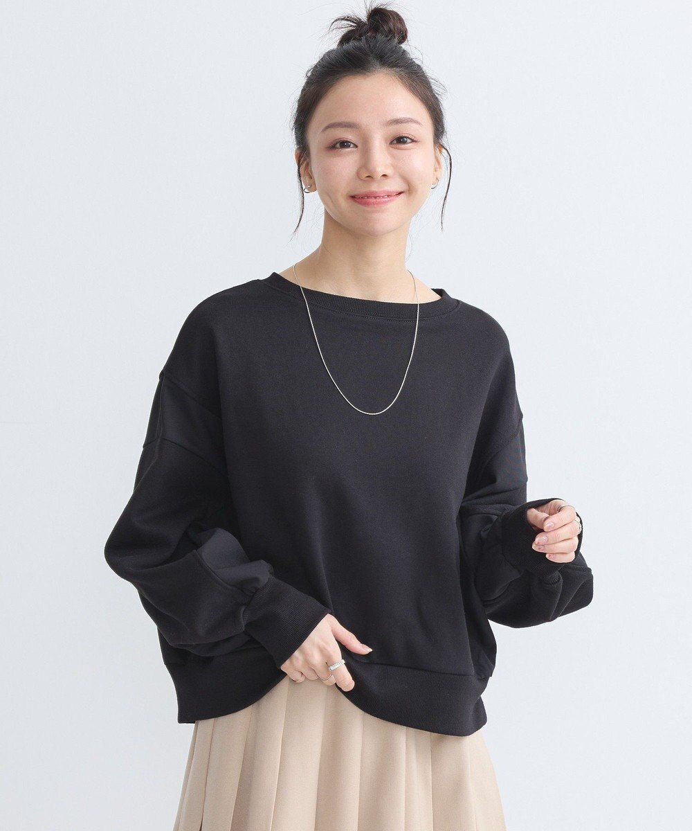 earth music&ecology 異素材ドッキングスウェット 