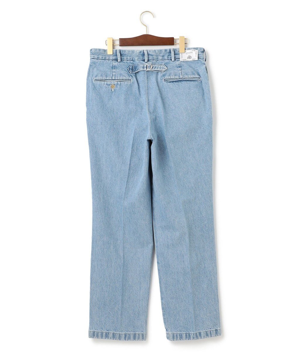 J.PRESS MEN 【J.PRESS ORIGINALS】SHIOTA DENIM PIPED STEM 1TUCK / JAPAN MADE 