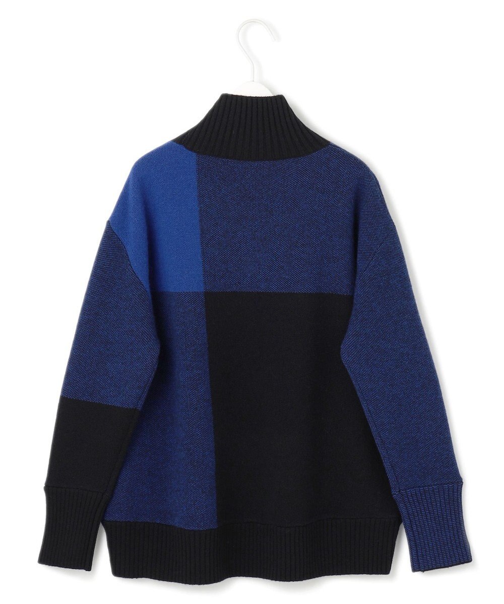 ICB 【洗える】ソフトカシミヤミックス ブロッキングハイネックニット 