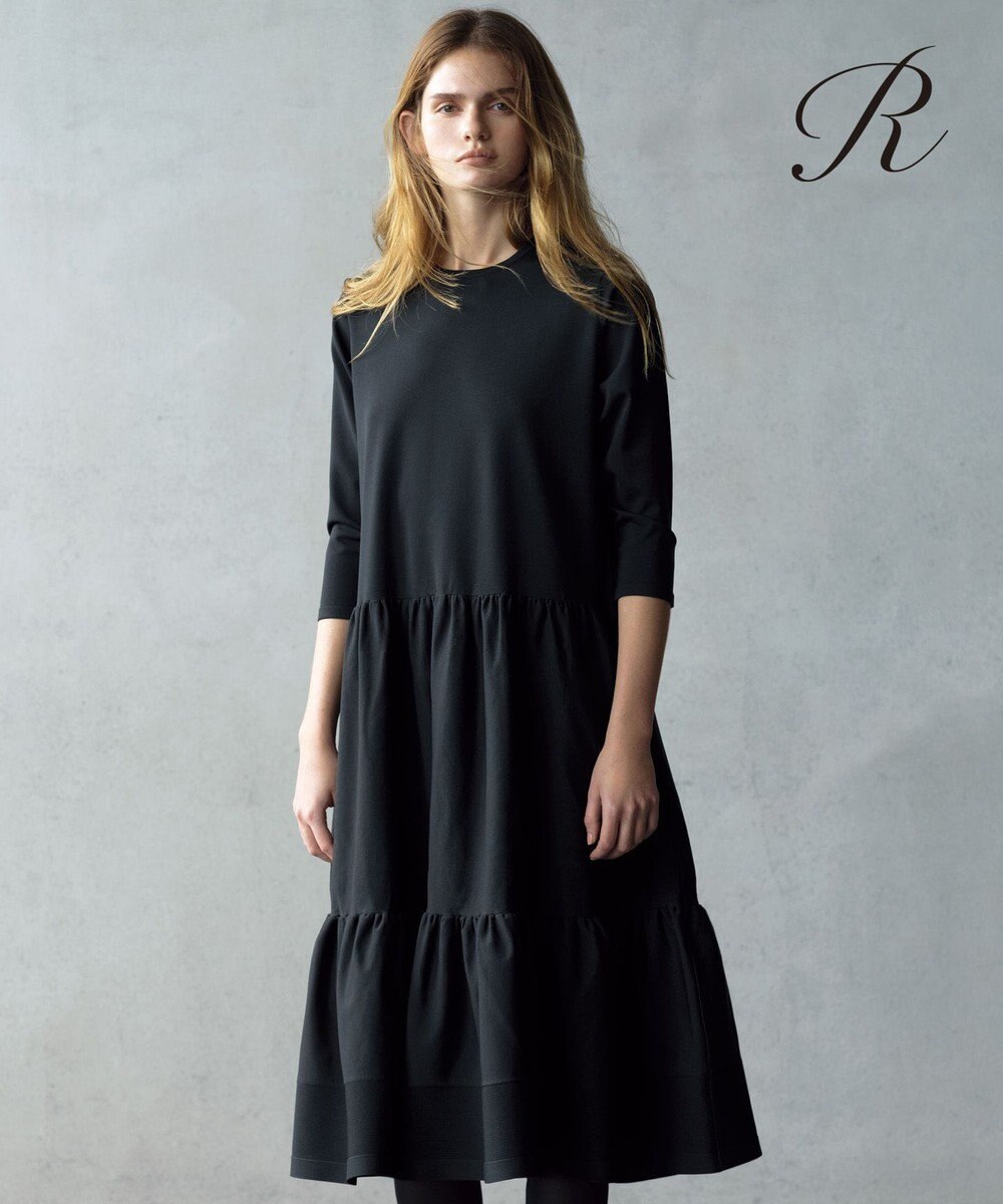23区 L 【R(アール)】フォルムニット ティアード ワンピース 