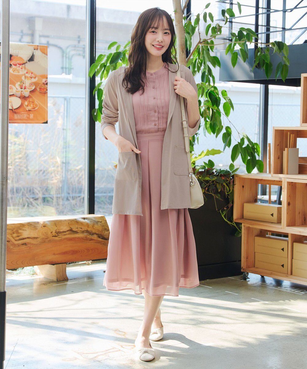 Tiaclasse L 【おのののかさん着用】「サマケア 」フード付きカットソーロングカーディガン 