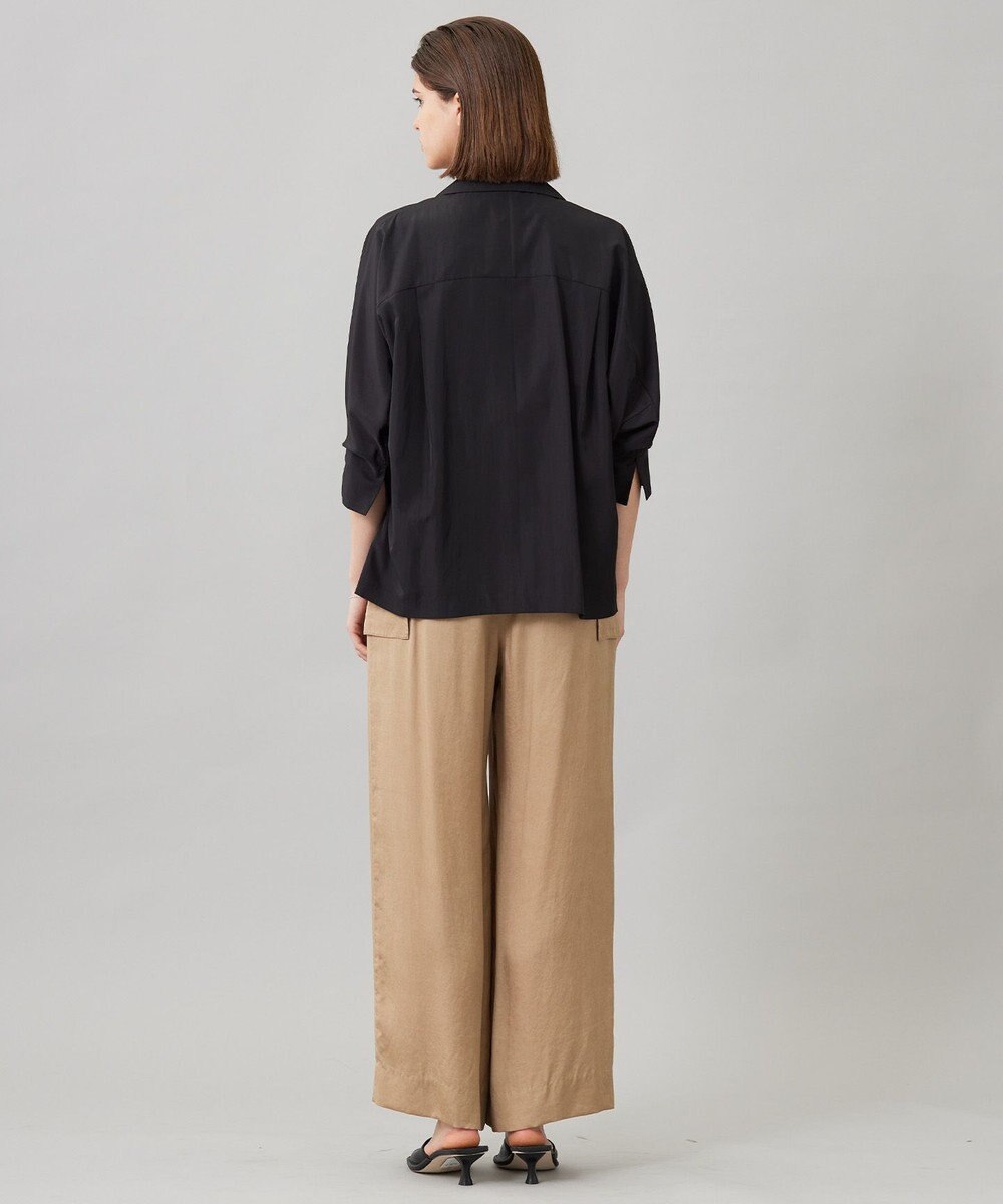 ICB 【接触冷感・UVケア・速乾・洗える】シルクエステルタフタ ブラウスジャケット 