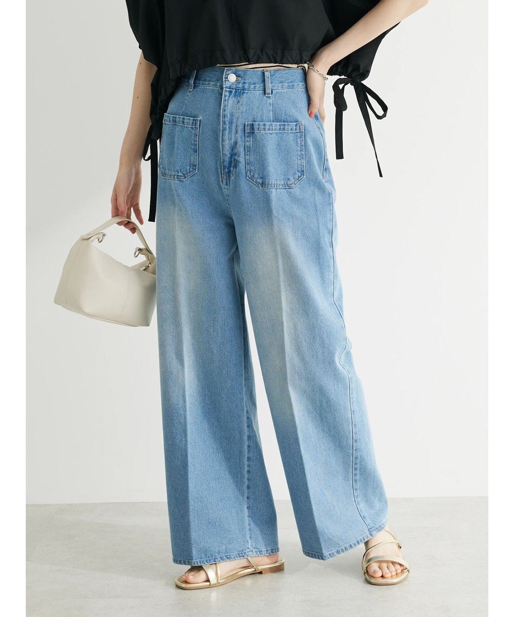 Green Parks ・ＥＬＥＮＣＡＲＥ　ＤＵＥ　デニムワイドパンツ 