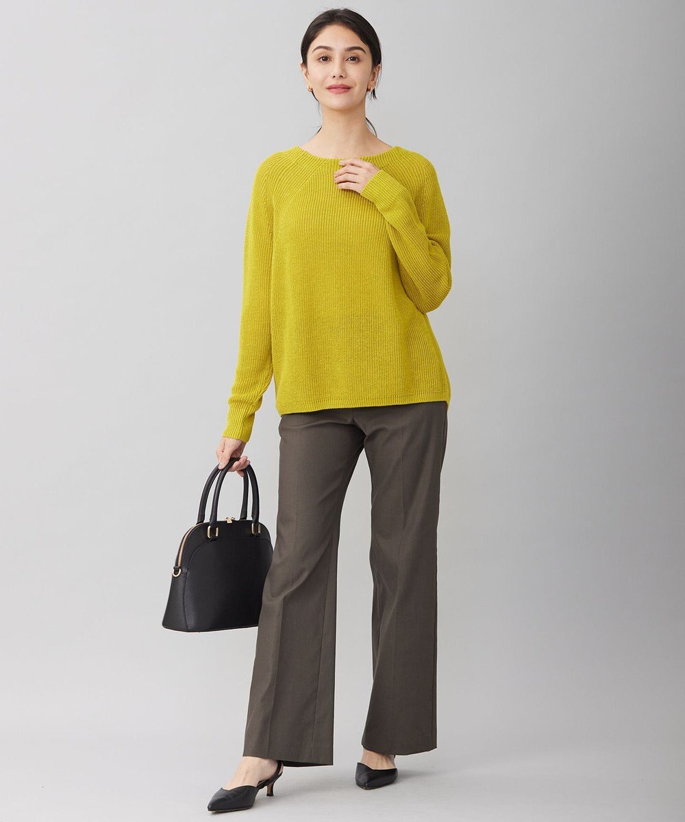 自由区 L 【接触冷感・UVカット・吸水速乾・洗える】シェルタリングオックスストレート パンツ 