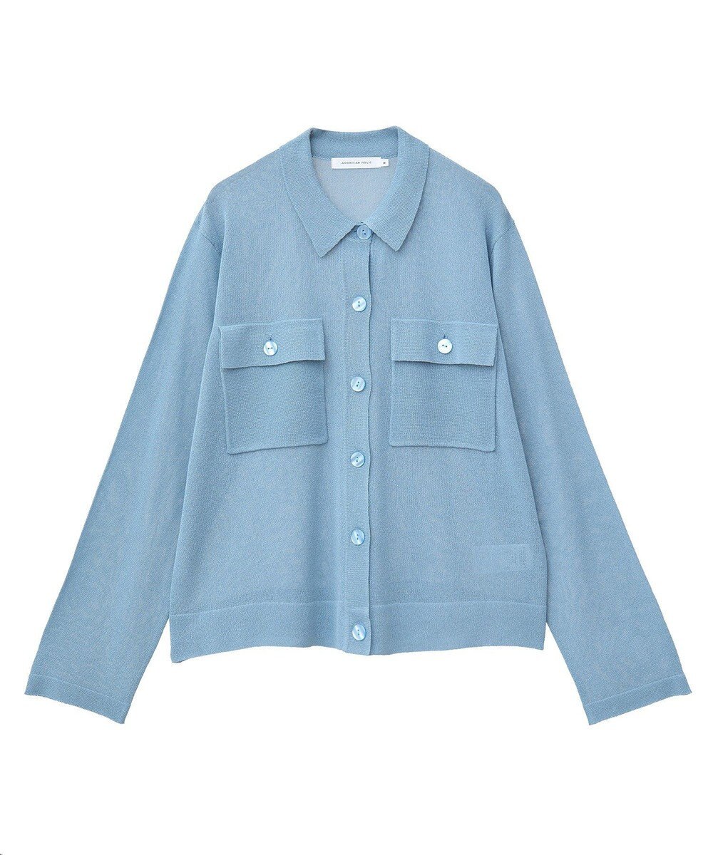 AMERICAN HOLIC シアー襟付きカーディガン 