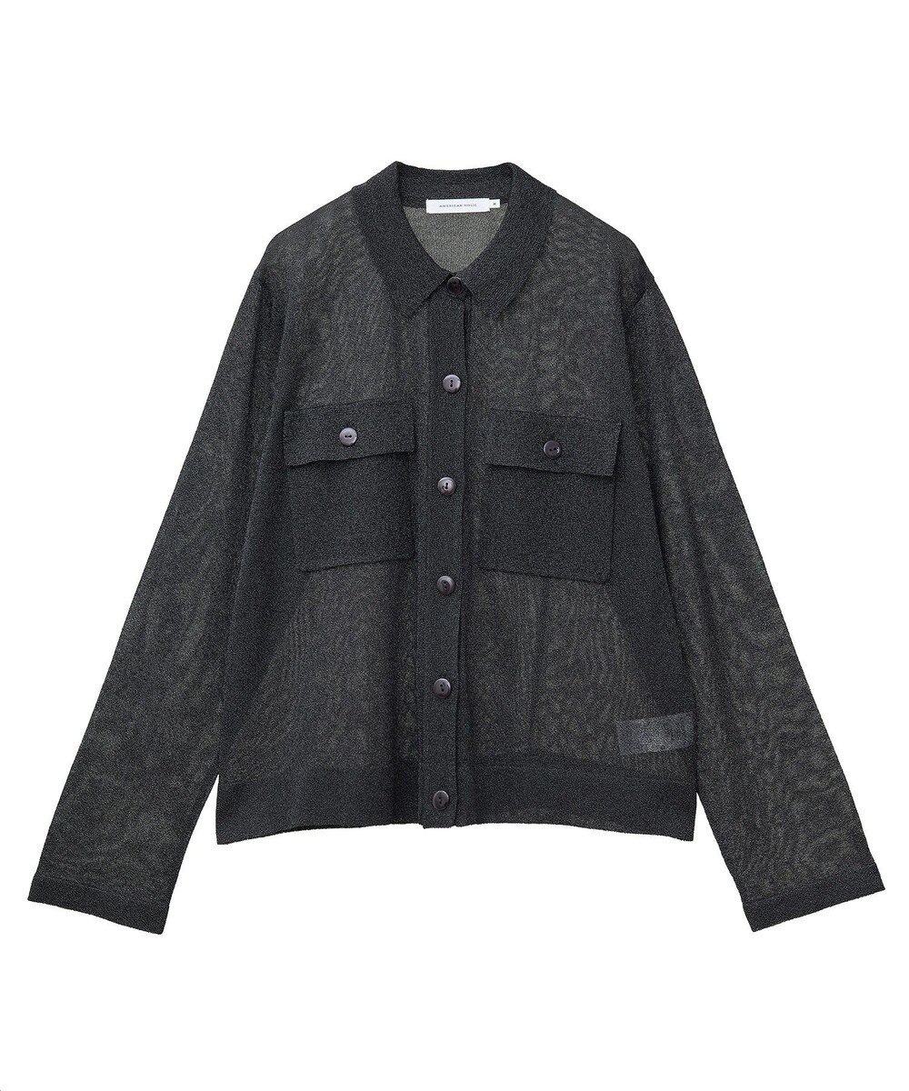 AMERICAN HOLIC シアー襟付きカーディガン 