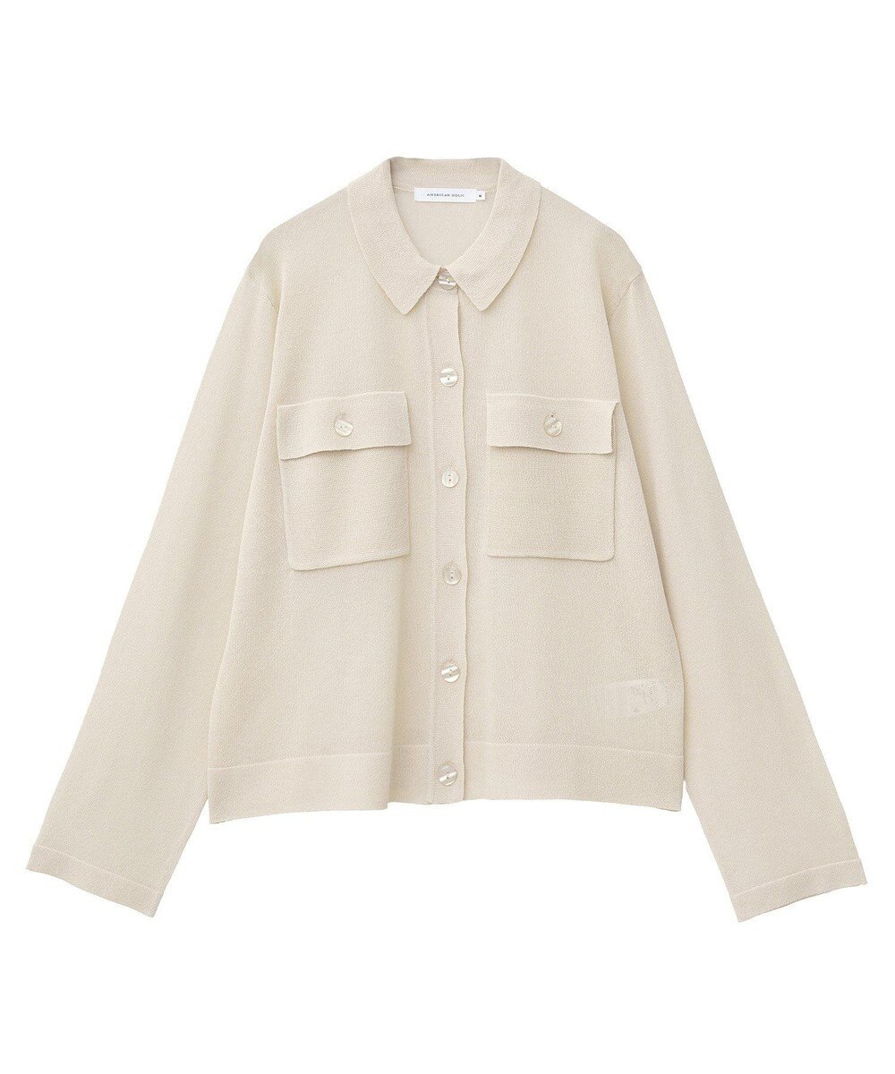 AMERICAN HOLIC シアー襟付きカーディガン 