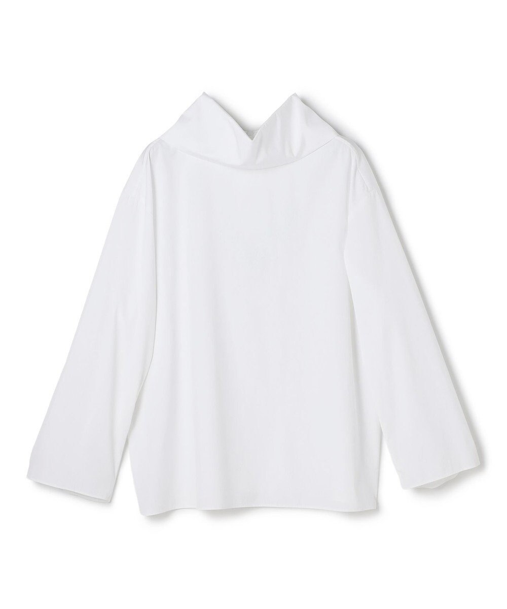 BEIGE， 【洗える】PERRY / コットンロールカラープルオーバーブラウス 