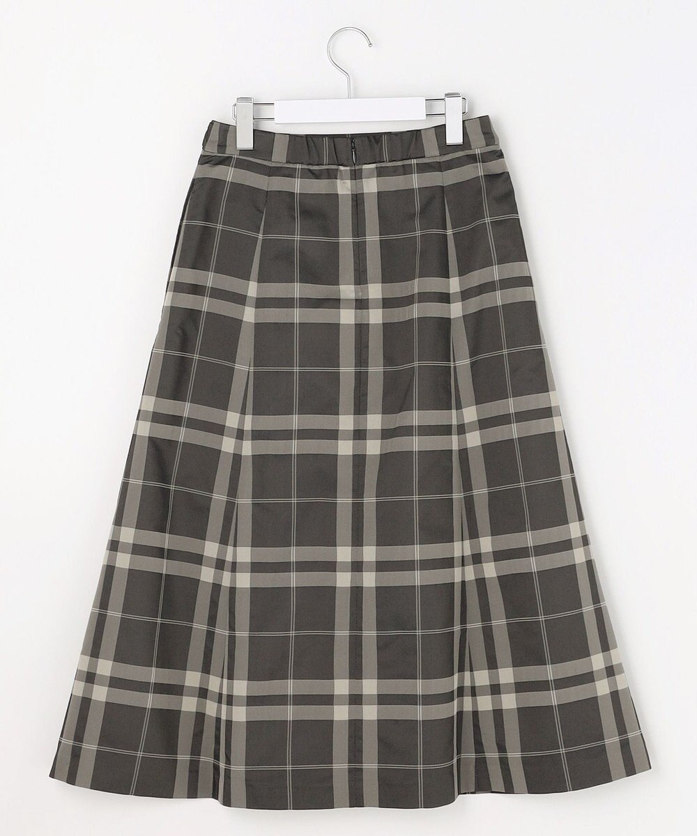 J.PRESS LADIES S ブロックチェックジャガード フレア スカート 