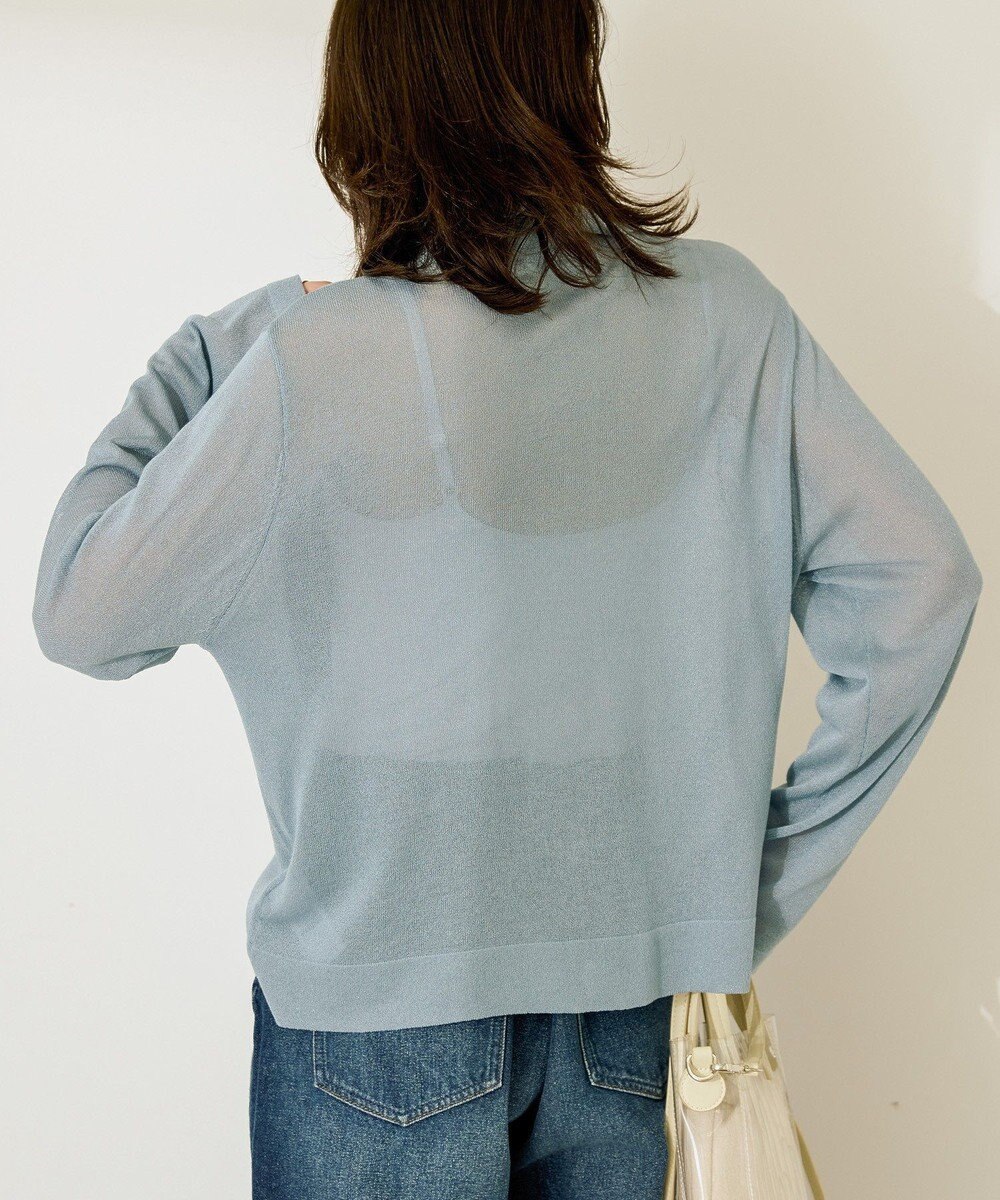 AMERICAN HOLIC シアー襟付きカーディガン 