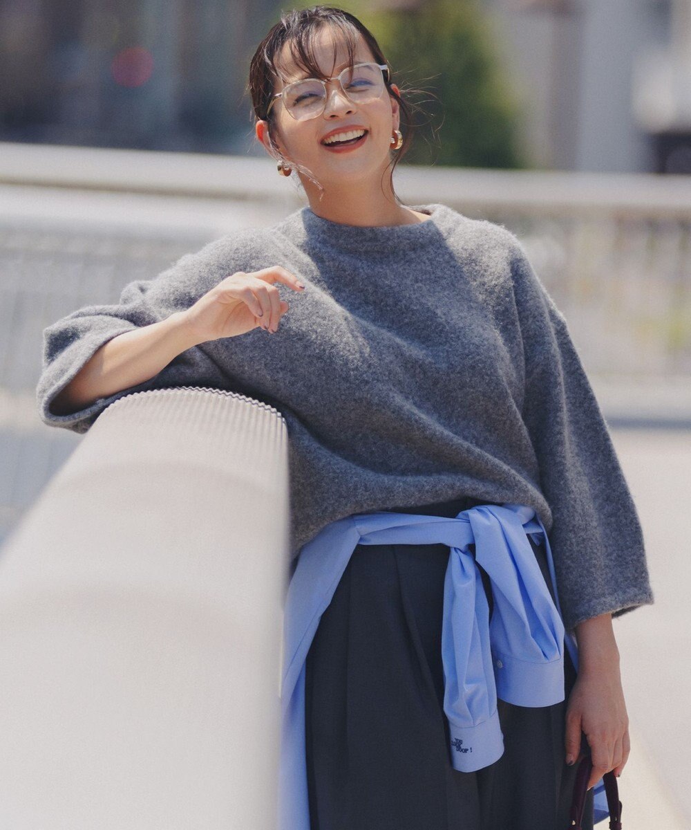 組曲 S ハーフスリーブミルド ニットプルオーバー 