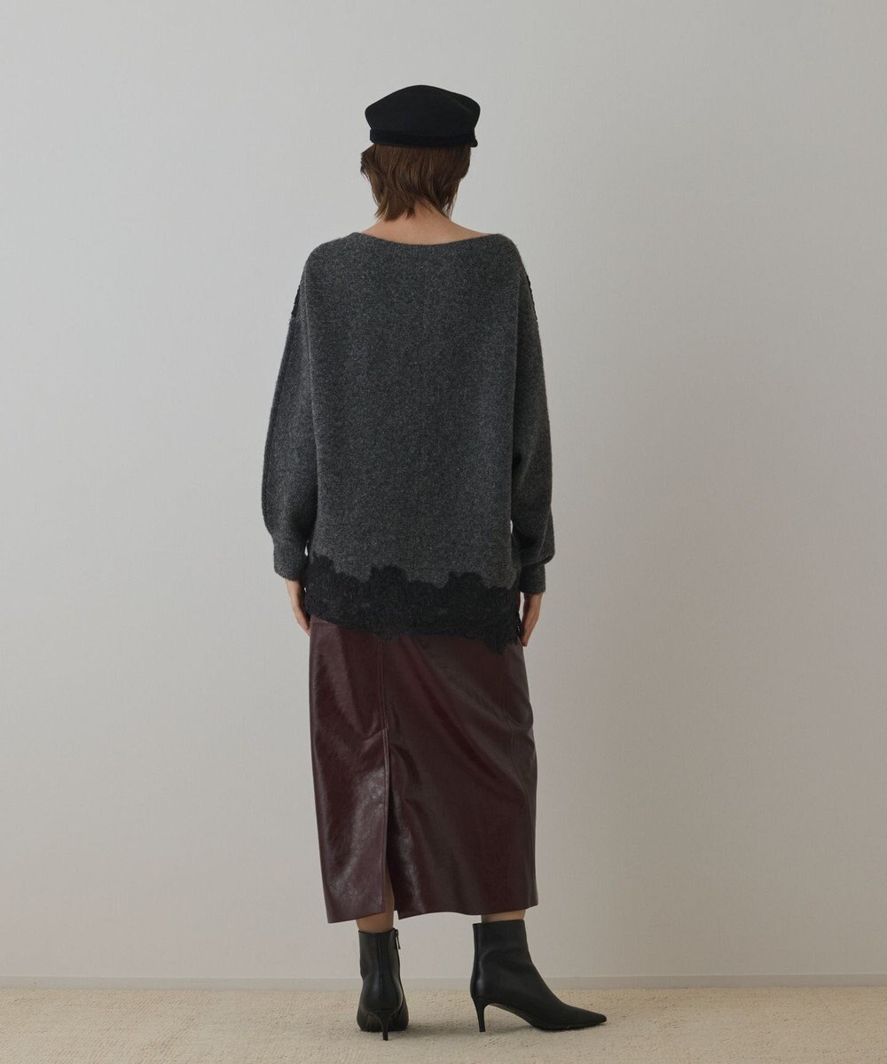 GRACE CONTINENTAL レースドルマンニットトップ 