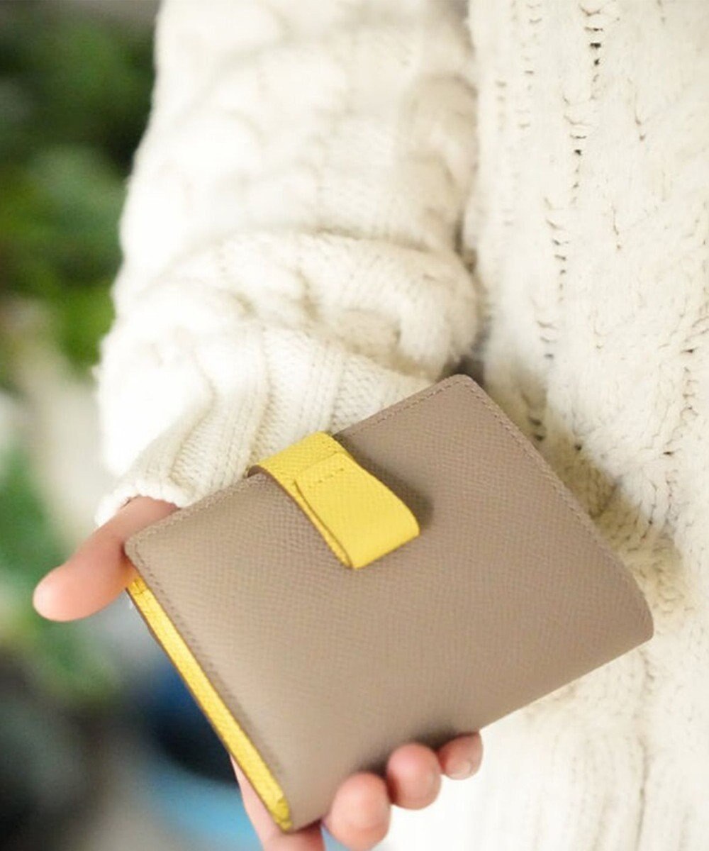 Atelier nuu 日本製 本革 バイカラーnoble 二つ折れウォレット 