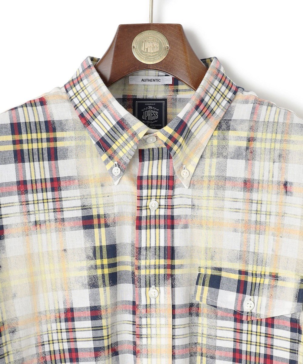 J.PRESS MEN 【J.PRESS ORIGINALS】India Madras Discharge Print Shirt 