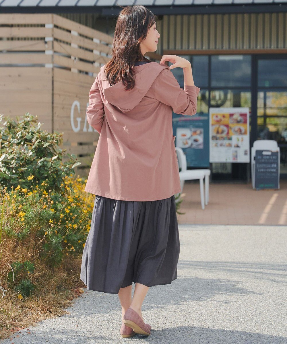 Tiaclasse L 【おのののかさん着用】「サマケア 」フード付きカットソーロングカーディガン 