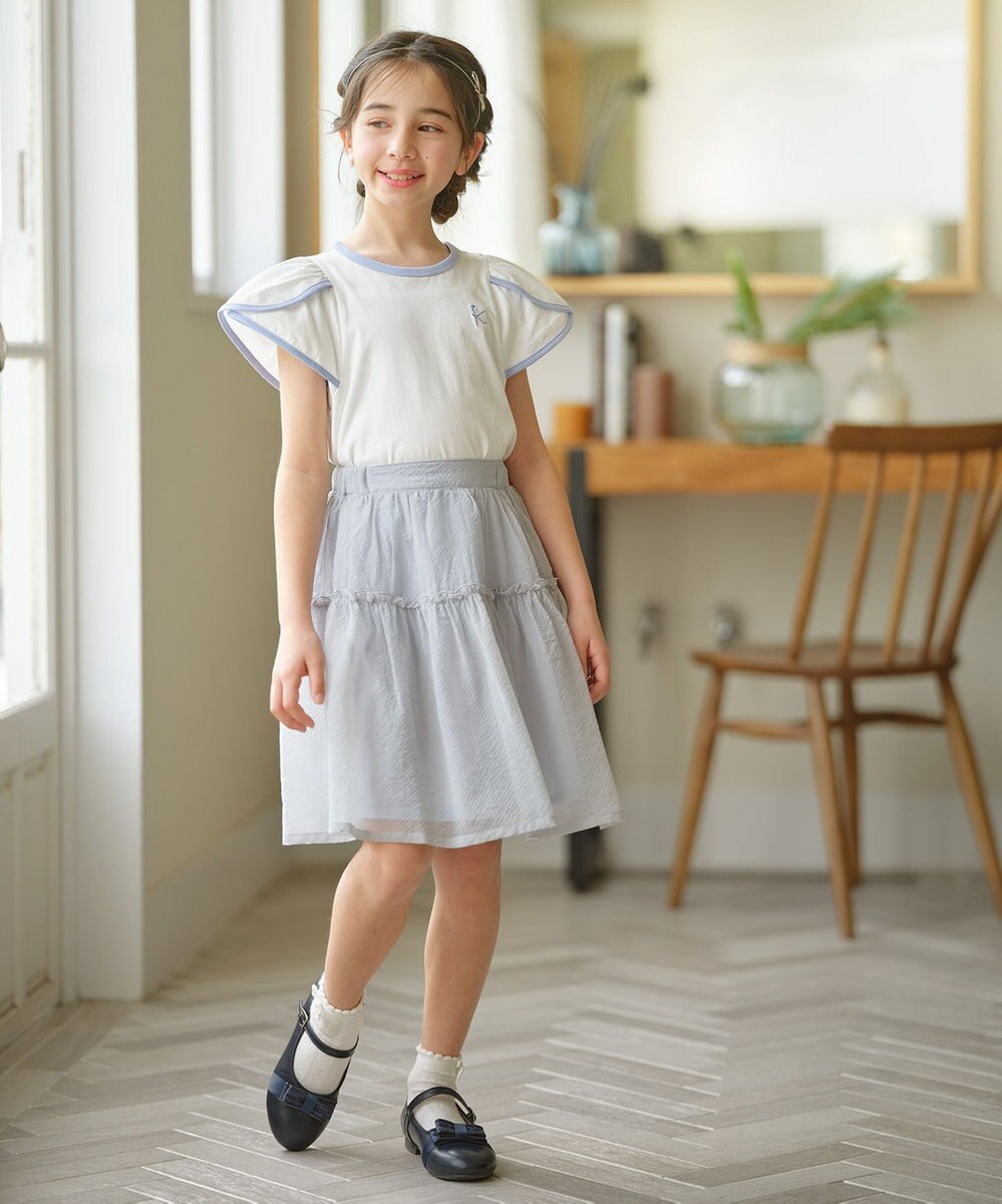 組曲 KIDS 【150-160㎝】シアーチェック スカート 