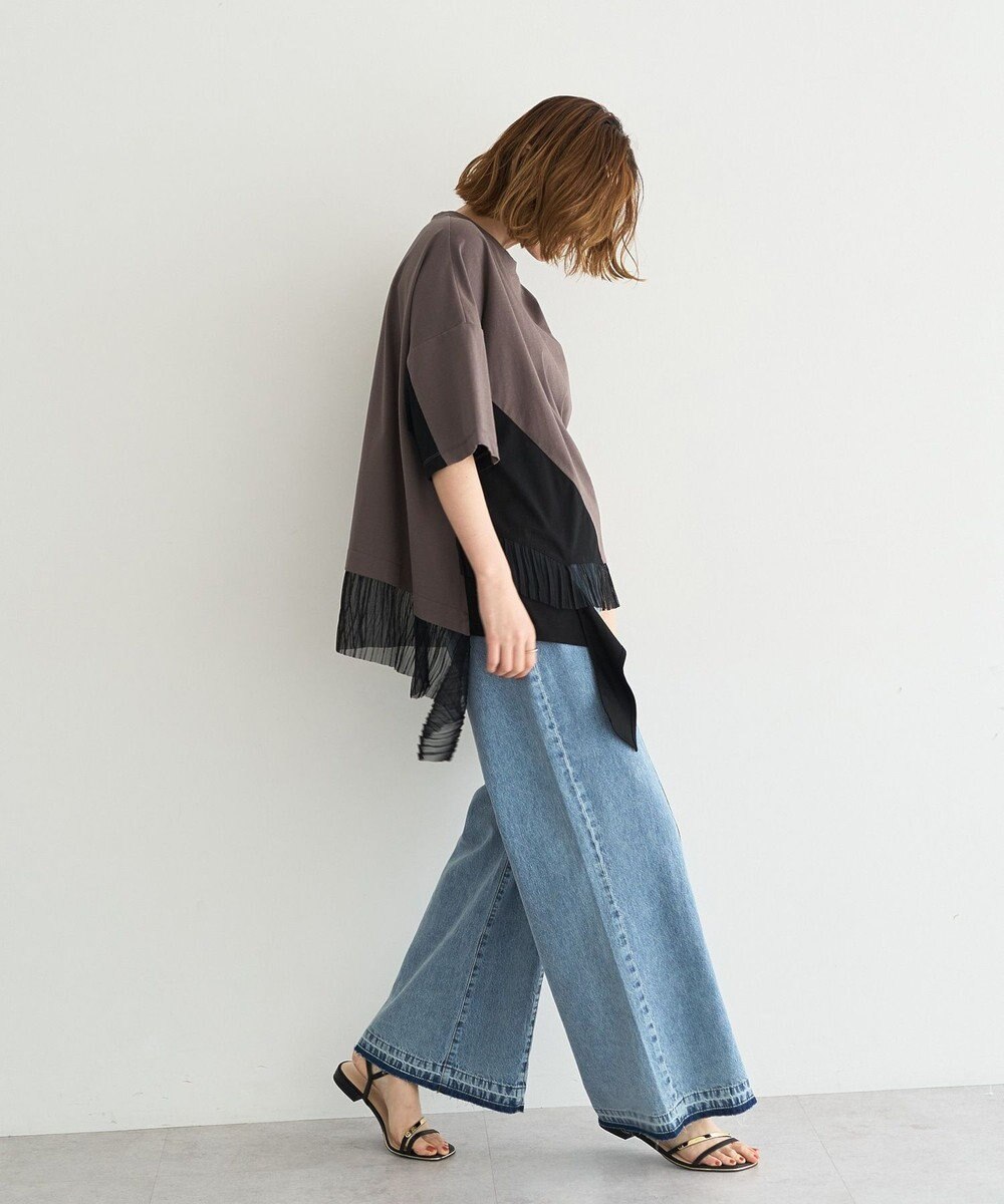 YECCA VECCA 綿麻バギーデニムパンツ 