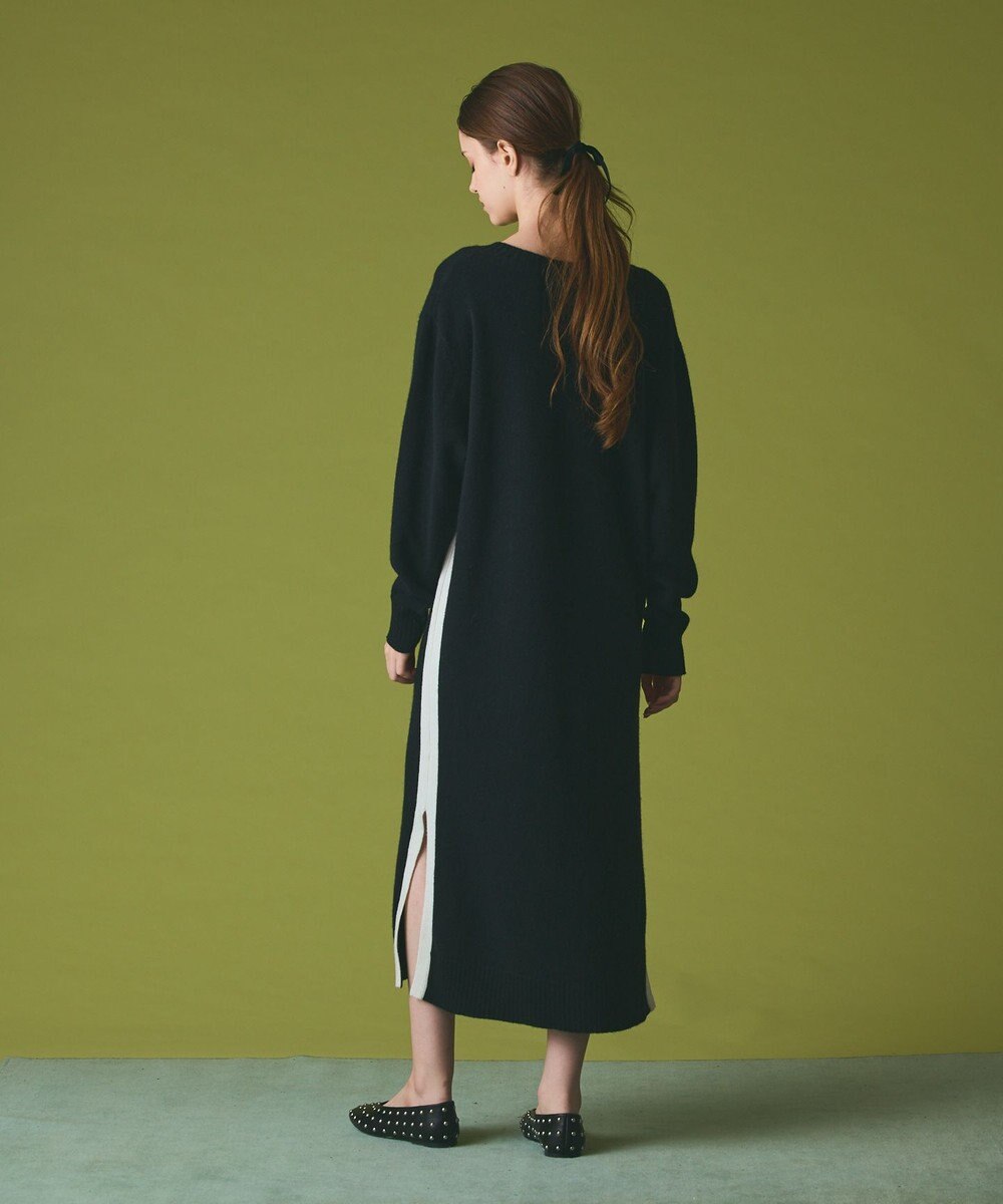 GRACE CONTINENTAL ライン配色ニットワンピース 
