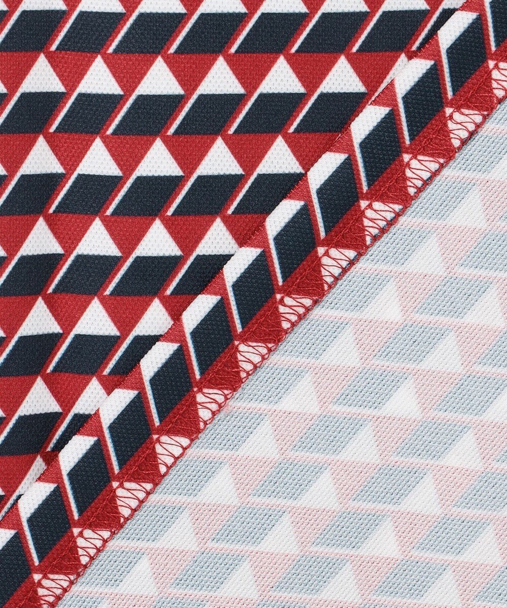 23区GOLF 【MEN】フラッグ総柄ポロシャツ 