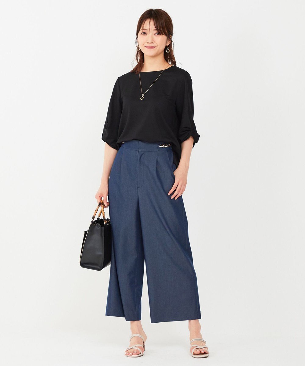 ANY SIS 【洗える】チェーンポイント ワイドパンツ 