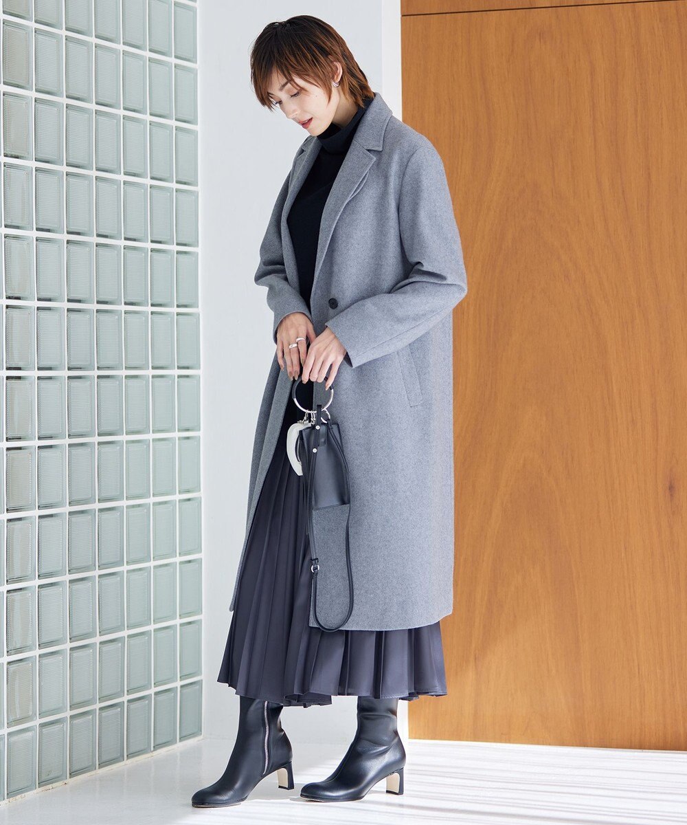 ICB ウールライトメルトン チェスターコート 