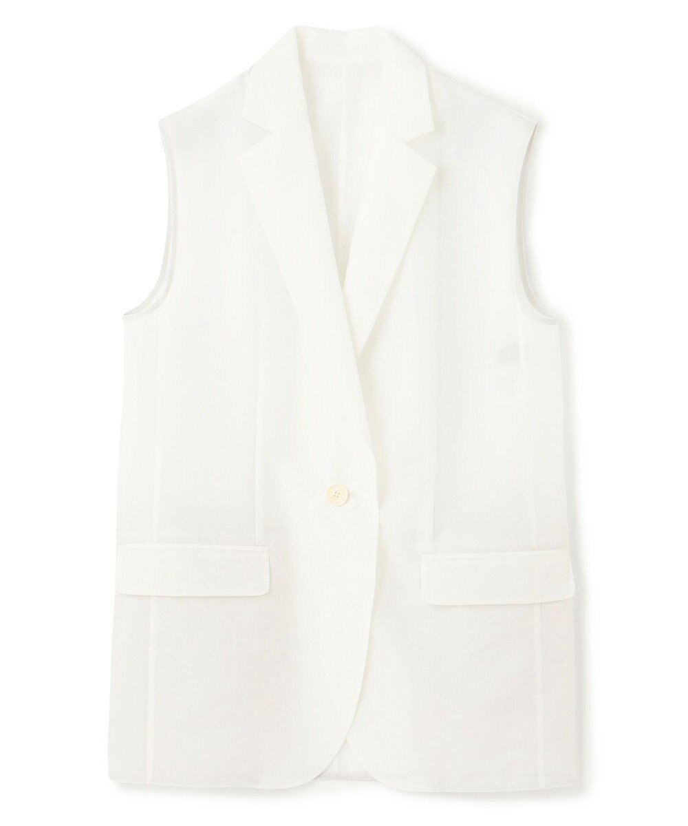 uncrave シアーオーガンジー テーラードジレ 