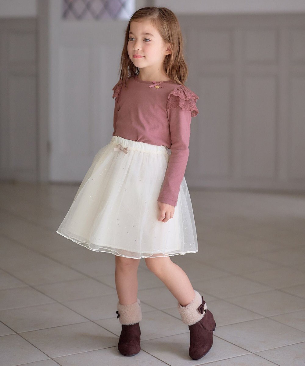 ANY KIDS 袖 レース ガーリー Ｔシャツ 