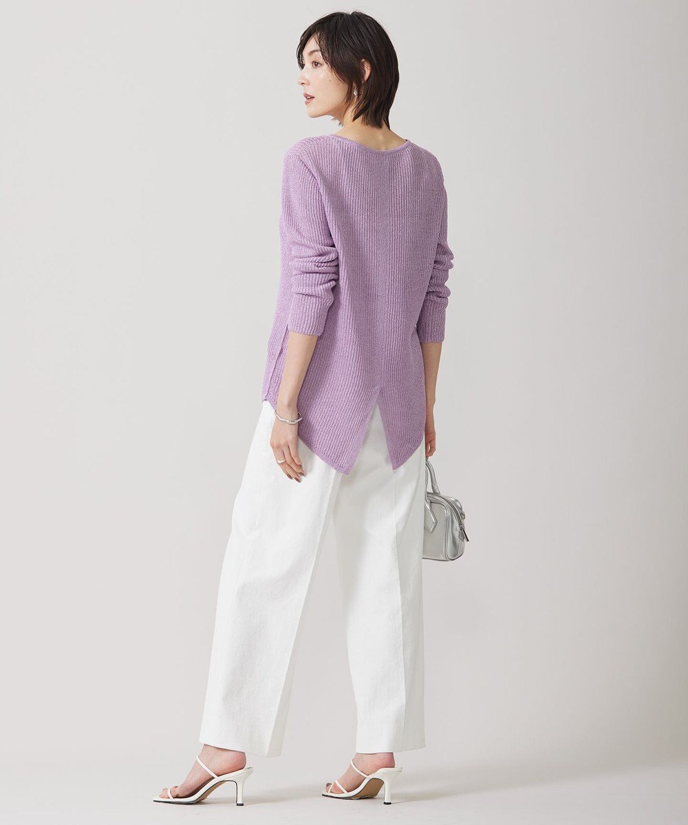 ICB 【洗える】 ペーパーブレンドシャインニット プルオーバー 